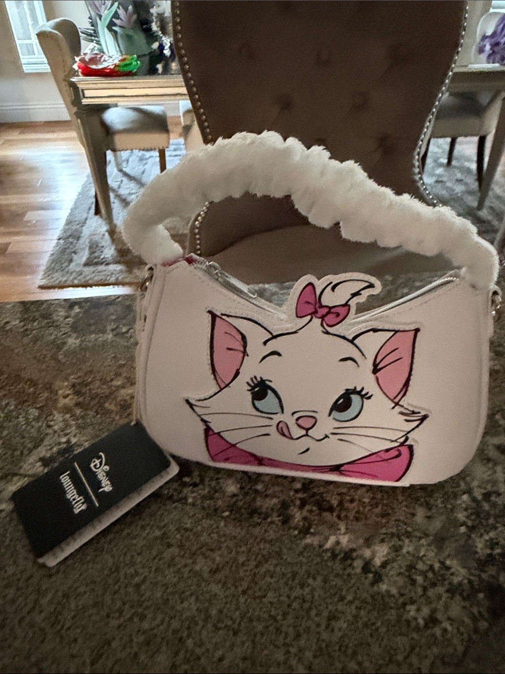 The Aristocats Marie Fuzzy Scrunchy Handle Crossbody Bag